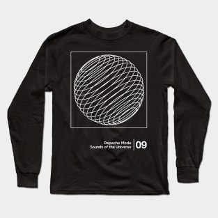 Sounds Of The Universe / Minimal Style Graphic Artwork Long Sleeve T-Shirt